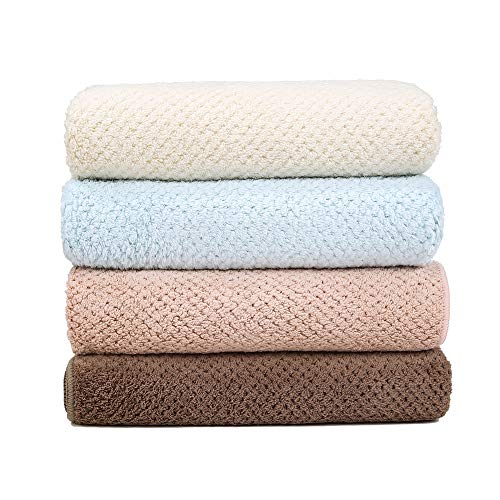 Laojbaba Microfiber Hair Towel Quick Dry Hair Towel Hair Drying Towels Suitable for All Kinds of Hair Ultra Absorbent Long and Thick Hair 24X48inch Blue (1pcs)