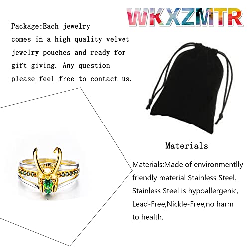 WKXZMTR Loki Ring Superhero Helmet Ring for Unisex Jewelry Marvel Gifts Halloween Cosplay Jewelry Gifts Loki Loves Gifts (Loki 10)