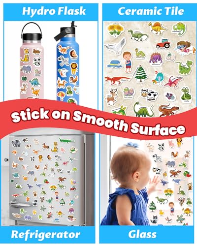 Walenced Reusable Sticker Book for Toddlers 2-4 Years, 3 Sets Stickers for Kids, Toddler Sticker Book Ages 1-3, 100 Pcs Toddler Craft Activities, Toddler Travel Toys Ages 2+ Boy Girl Birthday Gifts