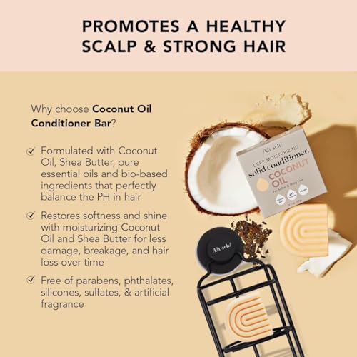 Kitsch Tea Tree Shampoo Bar Soap, 2-in-1 Clarifying Grease, Natural Organic, for Women and Men, Zero Waste Travel Size Hair Care Set of 2 Pack