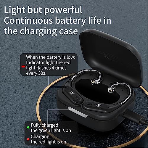 YINYOO KZ AZ09 Bluetooth 5.2 Upgraded Cable, KZ ZS10 PRO Wireless Adapter C-pins for ZSN PRO/ZSN PRO-X/zs12 pro x/ZS10 PRO X/EDX PRO/ZAR/AS16 PRO/PR2/ZS10 PRO 2/DQS/C10/CRA cca (Cpins, Black)