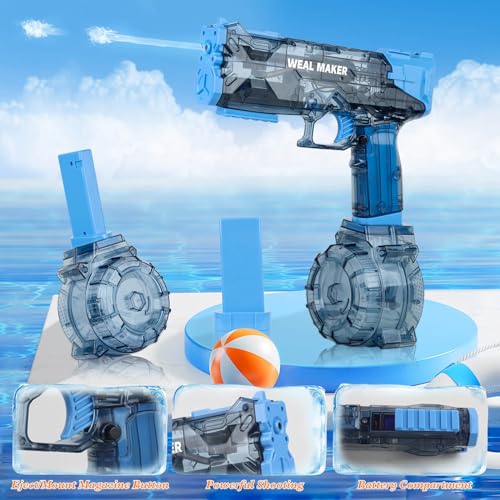 Water Guns for Adults, Strongest Shooter Water Pistol Automatic Electric Water Gun High Pressure Powerful Water Squirt Gun, 26-32 FT Long Range Water Gun Pistol Watergun Toy for Summer