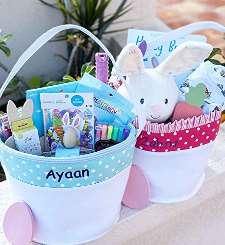 Personalized Soft and Light Easter Basket (Baby Pink)