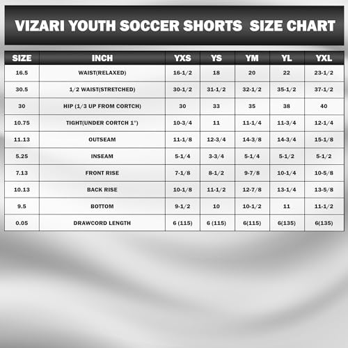 Vizari Dynamo Soccer Shorts for Men and Women | Versatile Polyester Dynamo Shorts for Multiple Sports Activities Black