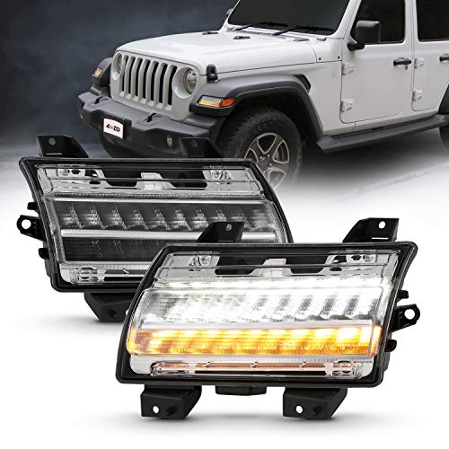 Anzo USA 511083 Jeep Wrangler 18 LED Side Marker Light Chrome Clear (w/Sequential)