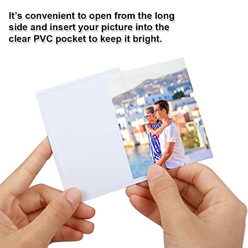 Tebik 36 Pack Magnetic Picture Frame, Holds 2.5X3.5 Inches Photos Pictures, White Magnetic Photo Frames with Clear Pocket for Refrigerator,Fridge, Locker, Office Cabinet