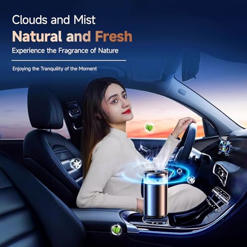 Smart Car Air Freshener, Auto On/Off Car Diffuser, 360°Scent Around Air Freshener Spray for Home, Car, Small Space, 2024 New Car Accessories for Men/Women, Car Fragrance Lasts 6 Months (Cologne)