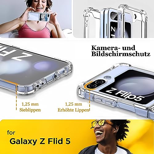 for Samsung Galaxy Z Flip 6 Case with 2 Pcs Screen Protector, Slim-Thin Hard PC ZFlip6 Phone Case Cover,Anti-Scratches Shockproof Protective Cases for Samsung Galaxy Z Flip 5G,Black