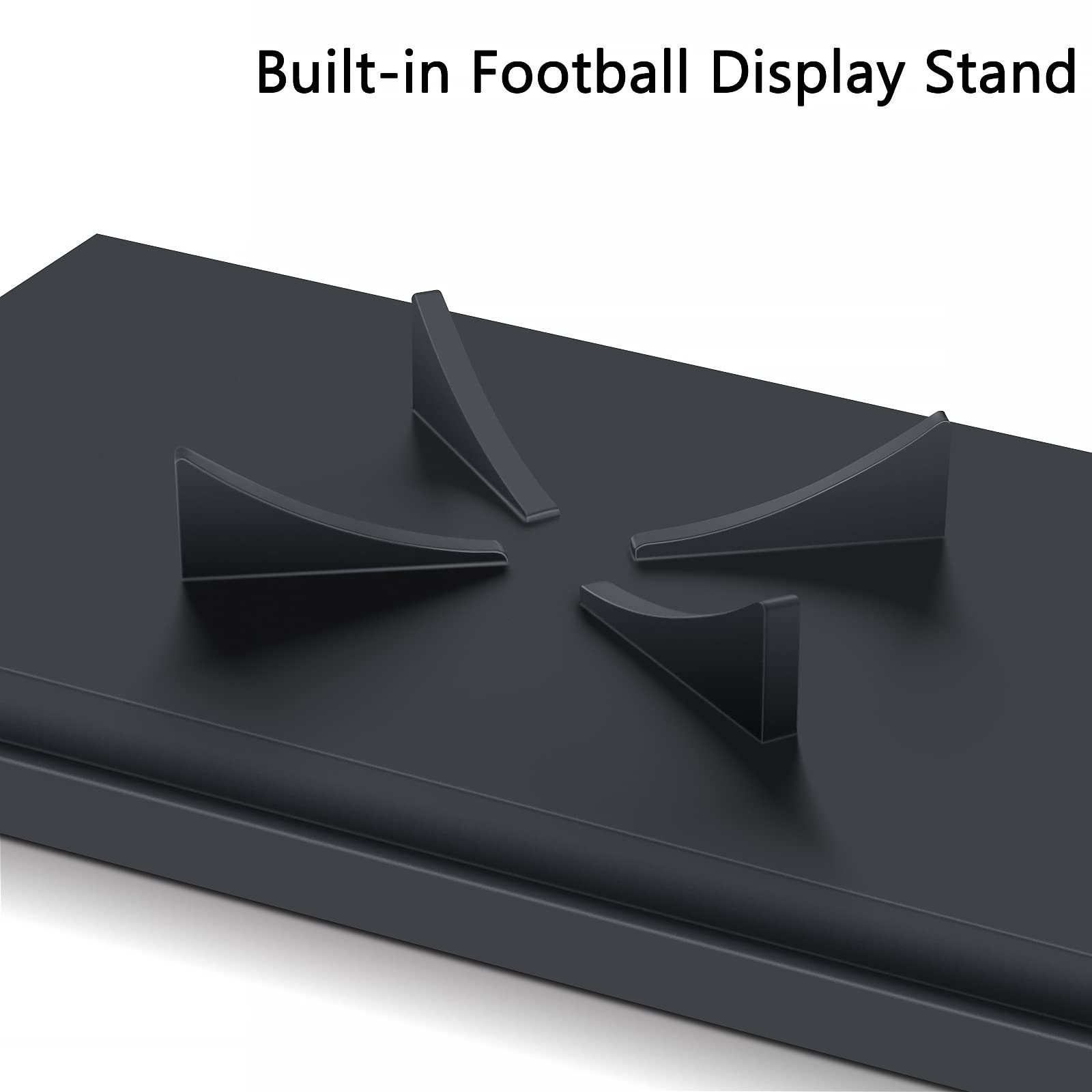 KKU Football Display Case Autographed Football Holder Acrylic Display Case with Built-in Removable Football Display Stand, Clear
