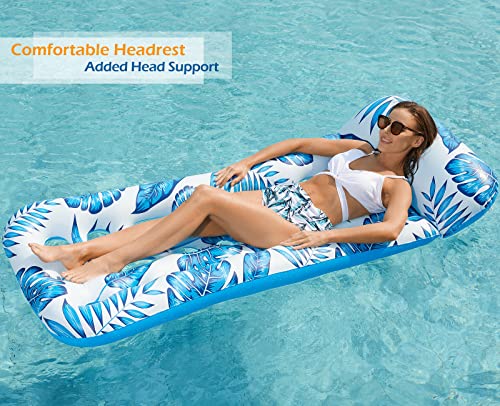 Jasonwell Inflatable Pool Float Lounge - Floaties Rafts for Adults Floating Lounger Sun Tanning Floats Cool Water Floaty Swimming Lake Beach Party Toys