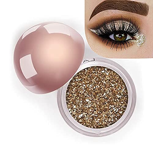 LA Splash Cosmetics Metallic Champagne Loose Glitter Eyeshadow Powder for Lips/Hair/Nail/Body - Crystallized Glitter (Gold Rush)