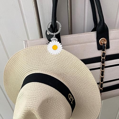 Jakiro Hat Clip Holder for Travel, 3 Pcs Hat Clip on Bag for Backpack/Purse/Luggage/Sunhat, Travel Gifts for Women Girls.(black&white)