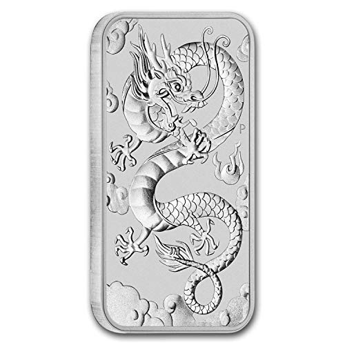 2018 - Present (Random Year) P Lot of (10) 1 oz Silver Bars Australia Perth Mint Dragon Series Rectangular Coins Brilliant Uncirculated with Certificates of Authenticity $1 Seller BU