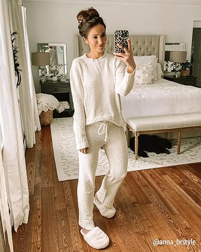 luvamia Lounge Sets For Women Fuzzy Two Piece Pants Set For Women Loungewear Sets Woman Womens 2 Piece Lounge Set Lounge Sets For Women 2 Piece Rust Size XX-Large Fits Size 20 Size 22