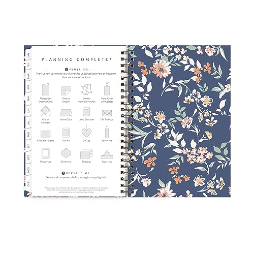 Blue Sky Sustainability 2024 Weekly and Monthly Planner, January - December, 5" x 8", Reinforced Paper Cover, Wirebound, Effie (138329-24)