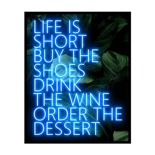Poster Master Hello Gorgeous Poster - Flower Print - Neon Art - Trendy Art - Floral Art - Gift for Men & Women - Aesthetic Wall Decor for Bedroom, Living Room, Dorm or Office, 24x32 Unframed Wall Art