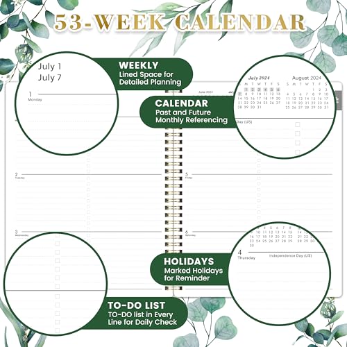 Appointment Book 2024-2025 - JUL 2024 - JUN 2025, Planner 2024-2025 Daily Hourly Planner, Weekly Appointment Book, 8" x 10", 30-Minute Interval, Flexible Cover, Ample Space with Note, To-Do List