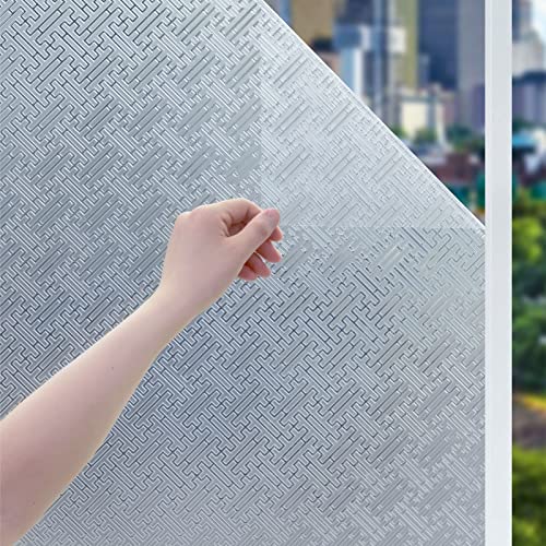 Filmgoo Window Privacy Film One Way Daytime Mirror Tint Treatments UV Heat Control Vinyl Stickers Sun Block Glass Paper Door Covering Reflective (Silver, 17.5 Inch x 6.5 Feet)