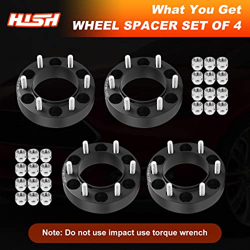 HISH 1.5 inch 6x5.5 Wheel Spacers for Tacoma 4Runner, with Lug Nuts without Locking Hub, Package of 4