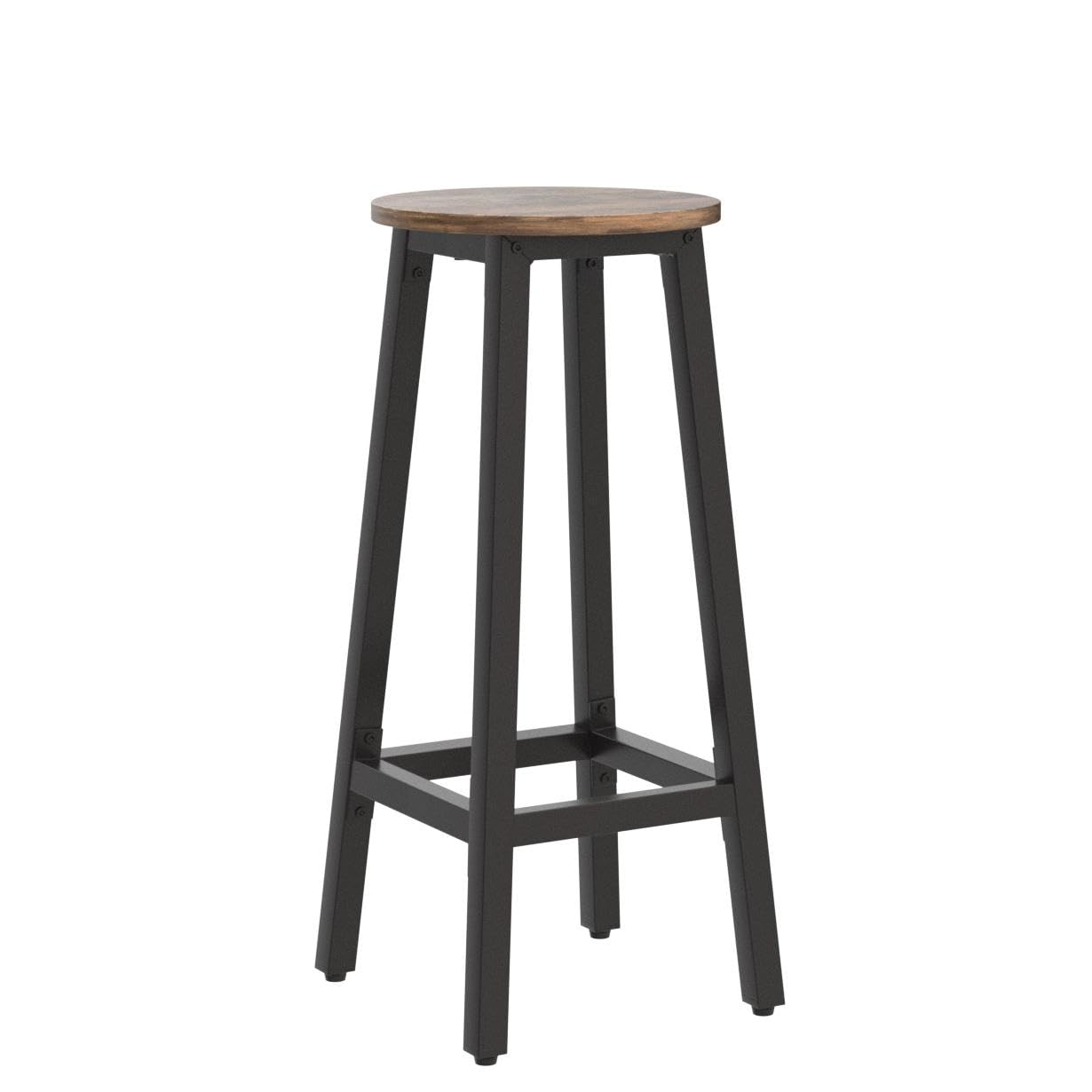 IBUYKE Set of 2 Bar Stools, 27.56-Inch High Seat, Backless Dining Counter Stools, Industrial Kitchen Breakfast Stools, for Dining Room Kitchen Counter Bar TMJ510H