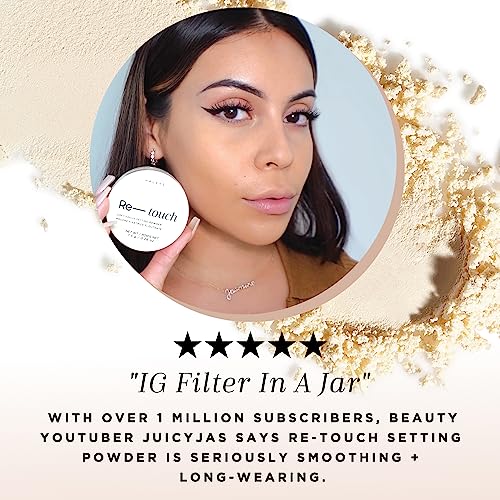 HALEYS Re-touch Setting Powder VEGAN + CRUELTY-FREE, Ultra-Blurring, Lightweight, Non-Caking, Nourishes, Smoothens for Filter-Like Finish, Soft Focus Translucent Loose Powder (Fair Shade)