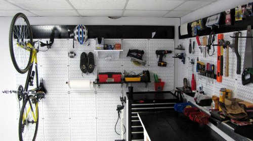 Wall Control Pegboard 32in x 16in White Metal Pegboard Tool Board Panel