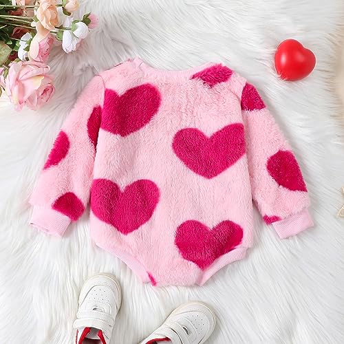 Kayotuas Baby Valentines Day Romper Cute Letter Print Sweatshirt Long Sleeve Pullover Bubble Bodysuit Spring Festival Clothes (MAMA IS MY valentine Red White, 3-6 Months)