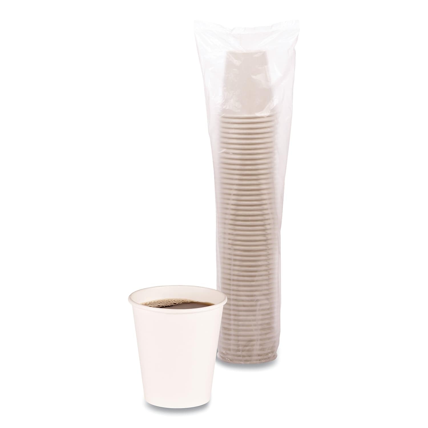 Boardwalk BWKWHT10HCUP 10 oz. Paper Hot Cups - White (20 Cups/Sleeve, 50 Sleeves/Carton)