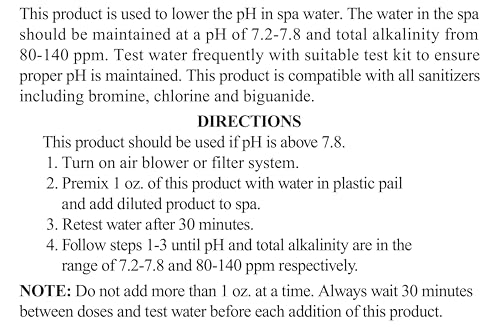 SpaChoice 472-3-5061 pH Decreaser for Hot Tub, 1.5-Pounds