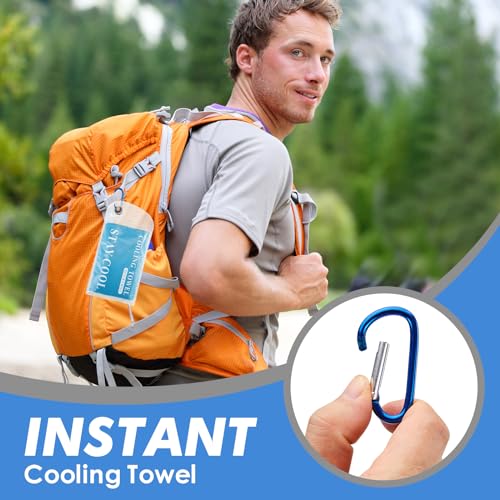 CSITE 12 Pack Cooling Towels Bulk (47"x12") for Neck and Face, Ice Towel for Hot Weather, Soft Breathable Cold Towel, Microfiber Towel, Sweat Towel for Yoga, Sports, Workout, Running, Golf, Camping