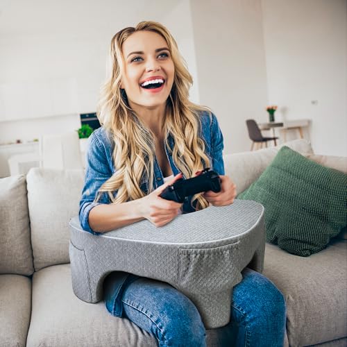 Reading Pillow for Lap & Gaming, Memory Foam Lap Desk Pillow, Extra Large Arm Rest Pillow for Adult, Laptop Pillow for Lap, Reading, Working, Gaming or Sitting in Bed, Floor, Sofa