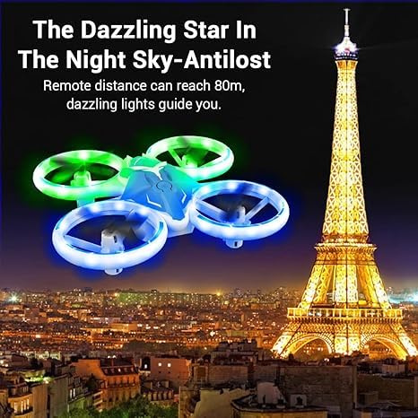 NXONE Drone with Altitude Hold, Headless Mode, 3D Flips, One Key Take Off/Landing, Kids Drone Toys Gifts, White Blue