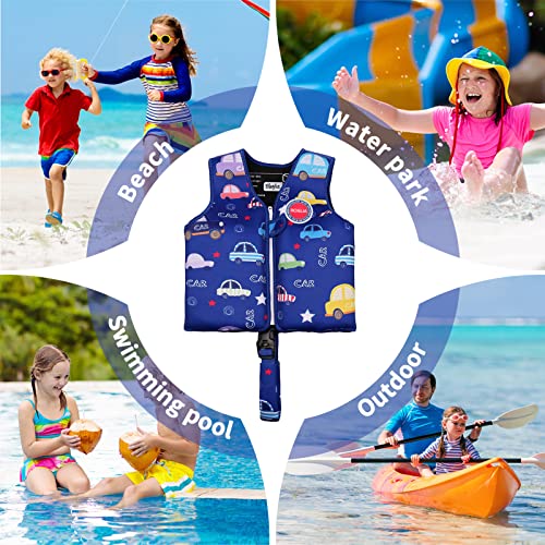 Boglia Neoprene Toddler Swim Vest for Children,Kids Float Jacket Swimming Aid for Boys Girls Ages 1-6 Years Old,Learn to Swim