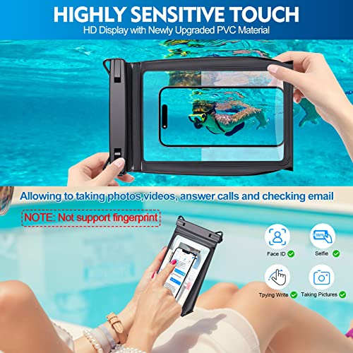 Large Floating Waterproof Phone Pouch [with Sealing Strip], Cell Phone Dry Bag Case for iPhone 15 14 13 12 Pro Max Galaxy Google All Phones, Universal Float Waterproof Bag for Beach Vacation