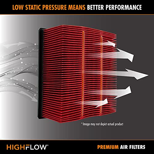 HIGHFLOW High Performance, Pre-Oiled Disposable Engine Air Filter PA99455X | Fits 2018-2025 Jeep Wrangler, 2020-2025 Gladiator