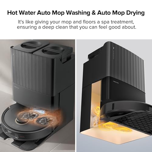 roborock Qrevo Pro Robot Vacuum and Mop with FlexiArm Design Edge Mopping, Dynamic Hot Water Mop Washing and Auto Mop Drying, Intelligent Dirt Detection, 7,000 Pa Suction