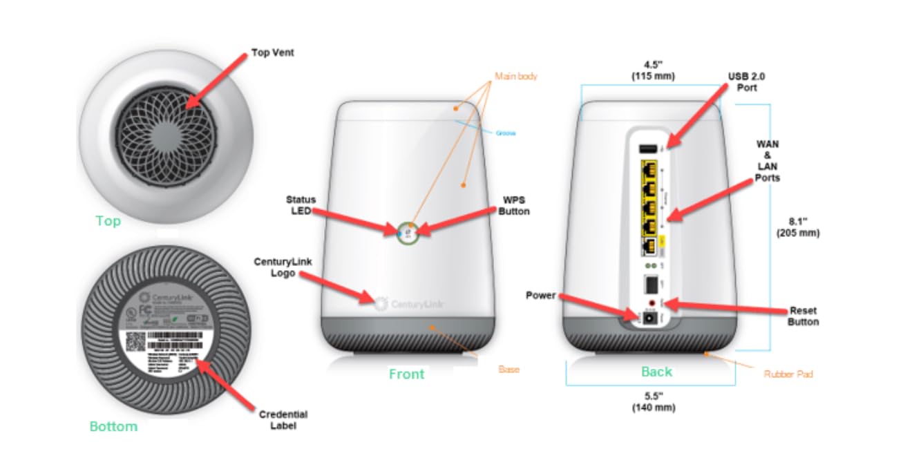 C4000BG CenturyLink Bonded Line Wi Fi DSL Router