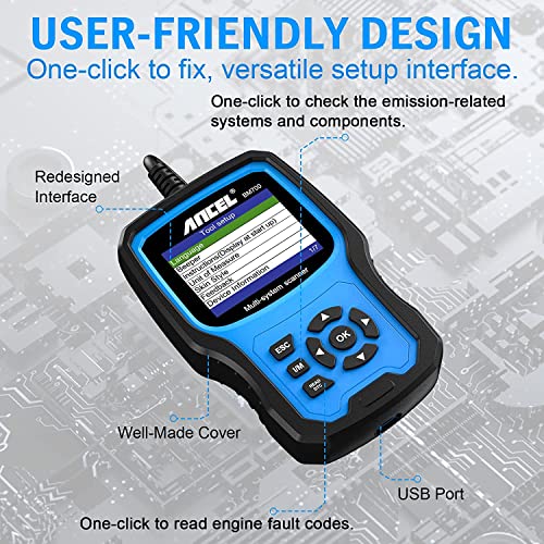 ANCEL BM700 Fit for BMW OBD2 Scanner - Full System Diagnostic Scan Tool with All Reset Services, Battery Registration Tool for BMW Mini Cooper Code Reader, Enhanced CBS Reset/Correct, EGS, CAS Reset