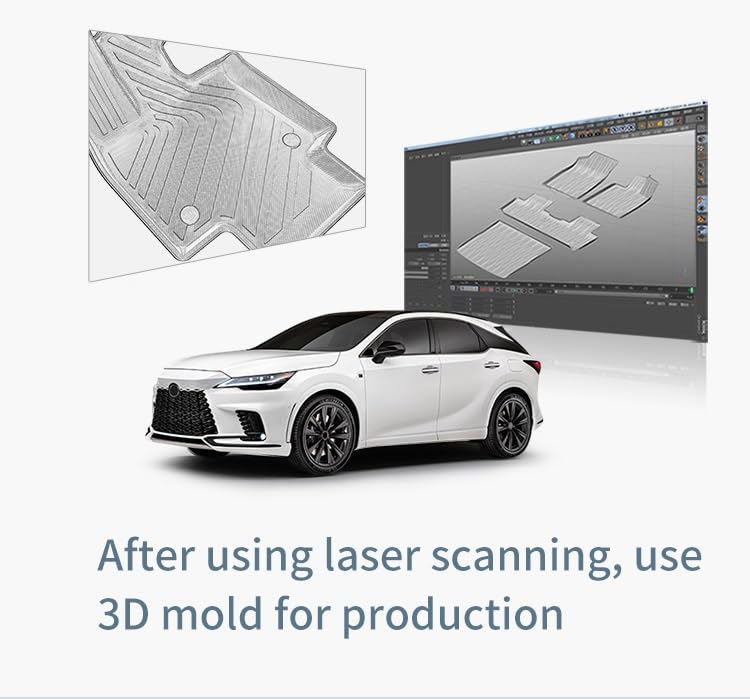 SMABEE Fit for 2023 2024 Lexus RX Floor Mats TPE All Weather Floor Liners for 2024 Lexus RX350 RX350h RX500h 1st&2nd Row Car Mats Protective Pads Anti-Slip Waterproof Interior Accessories