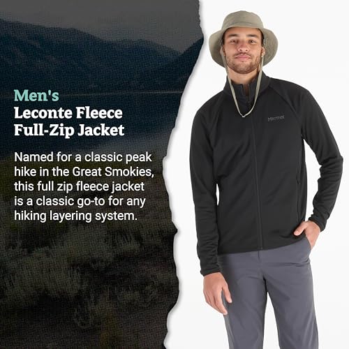 MARMOT Men's Leconte Fleece Jacket, Black, Small