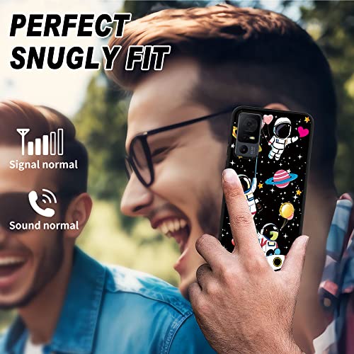 RYUITHDJP for TCL 40XE Case Cow Pint Theme with Screen Protector Detachable Stand Phone Case for TCL 40 XE Case Soft TPU Stylish Protective Cover