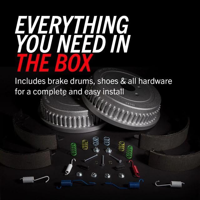 Power Stop Brake Drums and Brake Shoes Kit For 2003-2008 Toyota Corolla - Autospecialty Rear Replacement OE [Vehicle Specific For Models Assembled in USA ONLY], KOE15385DK