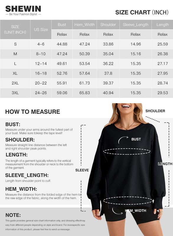 SHEWIN Womens Sweatshirt Casual Long Sleeve Loose Pullover Tops Lightweight Oversized Sweatshirts Trendy Fall Clothes for Women 2024 N Pink Purple Medium