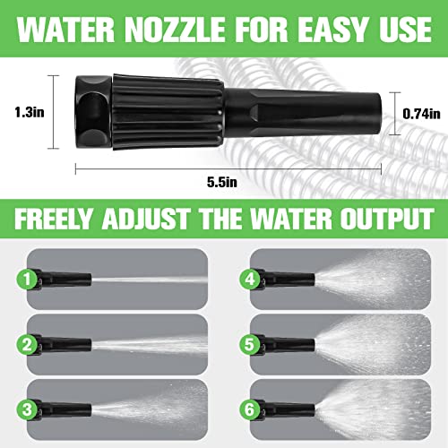 TVKB Metal Garden Hose Stainless Steel Metal water Hose Super Tough & Flexible Water pipe Lightweight, Crush Resistant Aluminum Fittings, Kink & Tangle Free, Rust Proof (50FT)