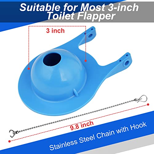 AMAYJUELONG 3 Inch Toilet Flapper Replacement, Compatible with Gerber Toilet Flapper 99-788, Toilet Bowl Stopper, 3 in. Rubber Toilet Flapper Replacement Kit, Water-Saving Toilet Flush Valve, Blue