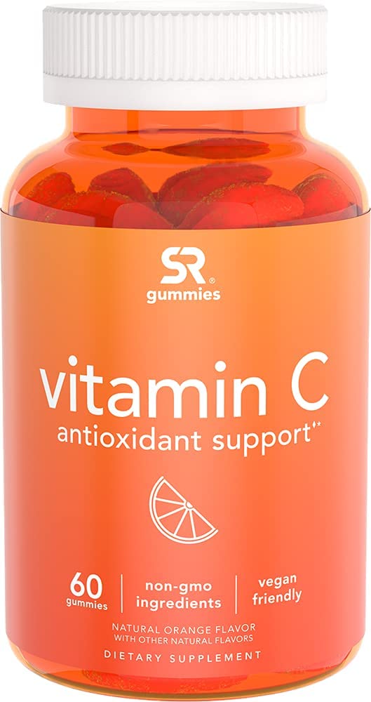 Sports Research Vitamin C Gummies | Gelatin Free, Vegan Certified & Non-GMO Verified | Immune & Antioxidant Support