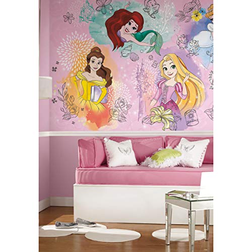 Roommates RMK11414M 4M Disney Princess Peel and Stick Wallpaper Mural-10.5 x 6 ft, Blank