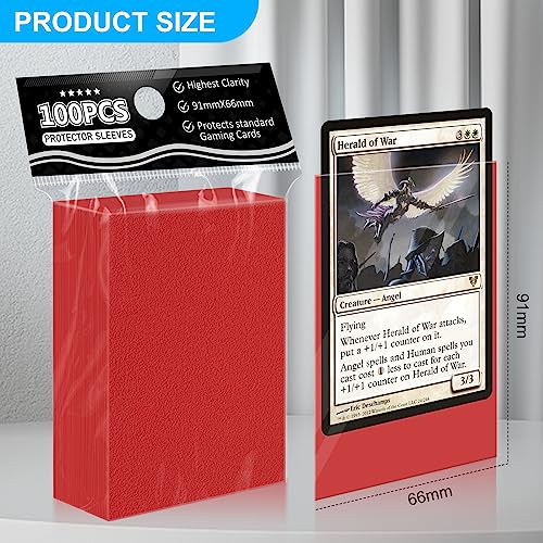 Yellow Card Sleeves Fit for MTG, 300ct Perfect Fit Standard Matte Card Sleeves for Trading Card Sports Card Baseball Card TCG Magic Commander, Sturdy and Nice Shuffling Textured Soft Sleeves