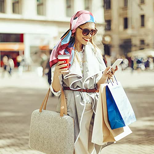 vimate Floral Silk Scarf, Womans 2 Pieces 35 X 35 Inches Printing Satin Hair Scarves for Head Wrap at Night (2 Pack-K)