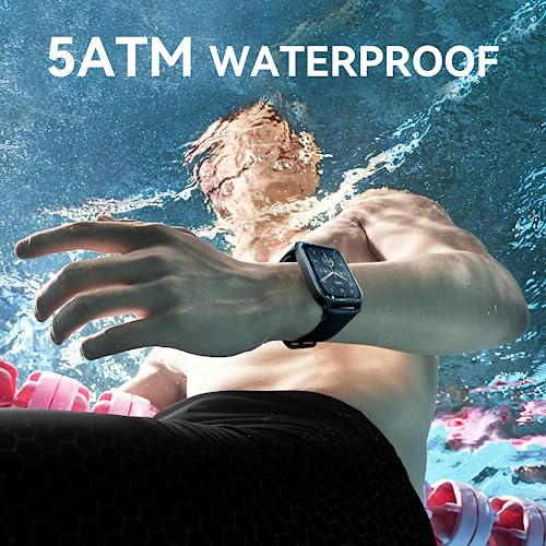 Smart Watch for Men(Answer/Make Call),Alexa Built-in,1.8"Fitness Tracker with Heart Rate Sleep SpO2 Monitor,100 Sport Mode,5ATM Waterproof,Activity Trackers and Smartwatches for iOS and Android Phones